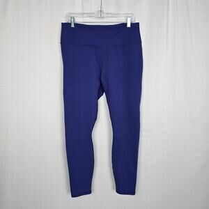 Fabletics PowerHold Leggings Women's L (estimate no tag) Purple High Waist Crop